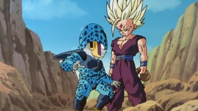 ¡Espíritu luchador libre de vacilación! Gohan pulveriza a los Cell Jrs.